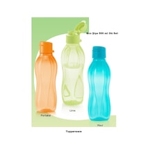 Eco Şişe Suluk 500 Ml 3 Lü Pratik Kapak Portakal Lime Mavi