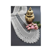 Kadife Detaylı Runner, Çeyizilk Tek Runner 120x30cm Çok Renkli