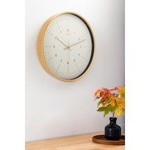 30 Cm Gerçek Cam Sessiz Mekanizma Duvar Saati 0240-beyaz-şekilli-48cm