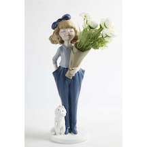 Vitale Polyester Mavi Kız Vazo 48cm Ak.kz0058 Renkli