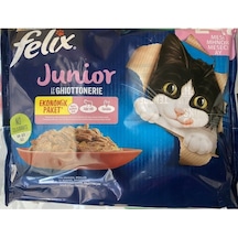 Purina Felix Junior Sığır ve Tavuk Etli Yavru Yaş Kedi Maması 12'li 4 x 85 G