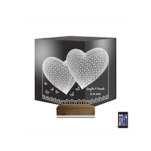 Luvivia Kalp Sevgiliye Hediye Kişiye Özel 3d Lamba - Masa Gece Lambası V15
