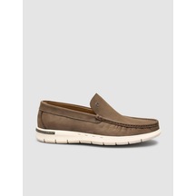 Cabani Hakiki Deri Haki Erkek Günlük Loafer Haki