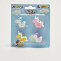 3d Eraser 4'lü Silgi Unicorn 3 Adet