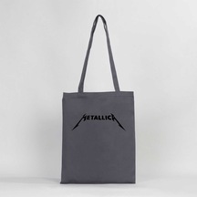 Metallica Classic Logo Gri Gabardin Bez Çanta