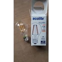 10'lu Paket Ecolite E27 7.5 w Rustik Ampul Gün Işığı sarı Işık
