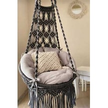 Woodshut Tek Kişilik Makrome Salıncak Mis38004 Naturel