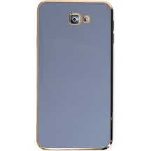 Samsung Galaxy  Uyumlu,  J7 Prime Kılıf Volet Silikon - Mavi
