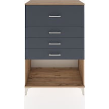 Hyperion Dolap 4 Çekmeceli 88x44x134 Çam-antrasit Atlas Çam