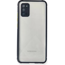 Newface Samsung Galaxy A02s Kılıf Miami Şeffaf Silikon - Lacivert