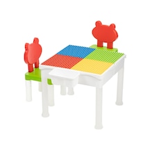 İki Sandalyeli 87 Parça Bloklu Mega Aktivite Masası