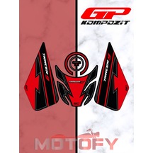 Gp Kompozit Yamaha Mt-09 Tracer 2021-2024 Uyumlu Tank Pad Seti Kırmızı