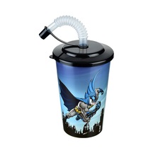 Batman Kapaklı Pipetli Bardak 400 Ml