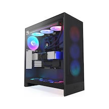 Nzxt H7 Flow 2024 CM-H72FB-R1 RGB Temperli Cam USB 3.2 ATX Mid Tower Kasa