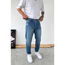 Mavi Basic Yırtıklı Boyfriend Pantolon Mavi Basic Yırtıklı Boyfriend Pantolon