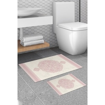 Alanur Trend Kaymaz Taban Dijital Banyo Takımı Krem Pudra
