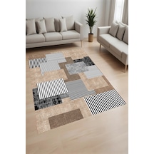 Eliana Home Dijital Baskı Yıkanabilir Kaymaz Taban Salon Halısı Ve Yolluk Rv135-fnl440 Kahverengi