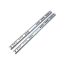 Yeniler 25 Cm Teleskopik Çekmece Rayı 17mm Tam Açılır, Vidalı Ray Sistemi, Dayanıklı Dolap İçi Ray Krom