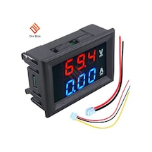 Kırmızı-mavi-led Dijital Voltmetre Ampermetre Dc 100v 10a Akım Gerilim Ölçer Usb Şarj Cihazı