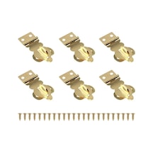 6 Adet Vidalı Pirinç Asma Kilit Hasp Yakalama Toka Dayanıklı Ahşap Kutu