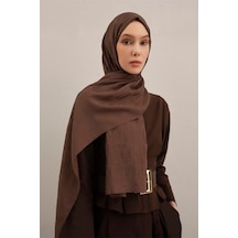 Armine Lyocell Naia Çubuk Desen Şal 3 - 75 X 200 / Koyu Vizon - 11 Koyu Vizon - 11