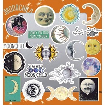 Moon Child Sticker Seti Laptop Ajanda Pc Tablet Telefon Defter Etiket Bullet Journal Diğer