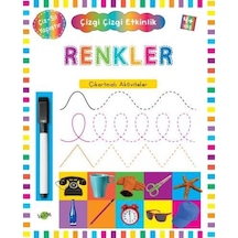 Renkler Çıkartmalı Aktiviteler 4 Yaş Çizgi Çizgi Etkinlik- Kukla