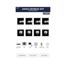 Dahua 8 Kameralı 5mp Güvenlik Kamera Seti 5mp Full Color Sesli Dome+bullet 4tb 23 Gün Kayıt