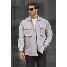 Gri Oversize Oduncu Erkek Gömlek 6709 Gri