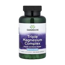 Takviye Swanson Vitamins, Triple Magnesium Complex, 400 Mg, 100 Vegan Capsules