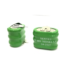 Sertec - 3.6v 3s1p 160 Mah 2 Pin Nı-mh Buton Pil