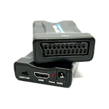 Scart Hdmı Kompozit Video Dönüştürücü + Ses Scart To Hdmi Çeviric