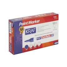 Kraf 830 Paint Markör Kalem Mavi 12'Li