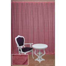 Çizgili Model Pembe Renk Hazır Dikilmiş Pileli Fon Perde 300x260