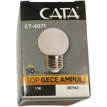 Cata Ct-4071 1w Beyaz Işık E27 Duylu Top Gece Led Ampul 4 Adet