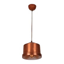 Rsylight Retro Metal Dekoratif Rustik Bakır Boyalı Tekli Sarkıt Avize Çap 20 Cm Beyaz