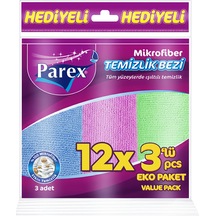Mikrofiber Karışık Renkli 3 Adet Temizlik Bezi 12 Paket Diğer