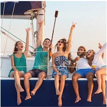 Createtech Insta360 Görünmez Selfie Çubuğu, 1/4 İnç Vida, 23,5-120 Cm Uzatılabilir