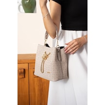 Just Polo Kadın Orta Boy Ayarlanabilir Askılı El Ve Omuz Çantası Ebat: 22 X 23 Cm Shopper Taş 25034925