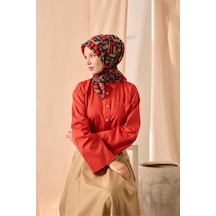 Silk Home Soft Eşarp 73096-03 Siyah, Mercan, Hardal, Eski Lavanta