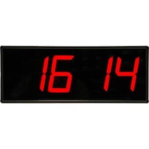 Sanec Wifi Senkronize Dijital Led Duvar Ve Masa Saati Otomatik İnternet Saat Ayarlı, Kırmızı Led, 15x37 Cm Kırmızı