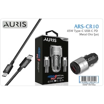 Auris Cr10 Type-c 45w Pd Araç Şarj Aleti Siyah