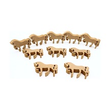 Na Neşeli Ahşap 10 Adet 10 Cmlik Şahlanan At Figürü.dik Durabilir.okul Öncesi Eğitim Etkinlik Model 10cm18mmat