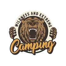 Off Road Camping Sticker Off Road Kamp Bear Ayı Sticker 13 X 11 Cm