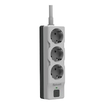 Dotvolt Üçlü 1.5 Metre Kablolu Akım Korumalı Priz Beyaz Anahtarlı Surge Hunter 1050 Joule