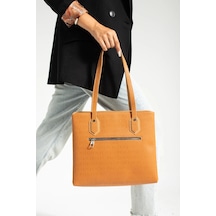 Just Polo Kadın Büyük Boy 2 Bölmeli El Çantası Large Tote Bag P344028mh Taba