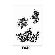 Çiçek Desen Stencil Şablon 21X30 F-040