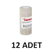 12 Adet Kristal Büro Bandı 19mm X 33 Metre Para Bandı Diğer