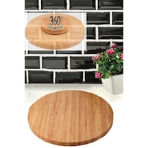 Hubrendy Tedarik Bambu Döner Standlı 30 Cm Lüx Sunum Tabağ 28x28x3,5cm Royaleks-bls3030dbnr Diğer