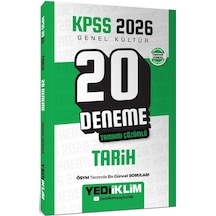 Yediiklim Yayınları Kpss 2026 Genel Kültür Tarih Tamamı Çözümlü 20 Deneme
